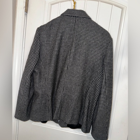 Lauren Ralph Lauren Women's Size 100% Lambswool Tweed Blazer Jacket Full Zip - Picture 4 of 8